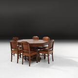 Six Art Deco dining chairs by De Coene Ca.1930