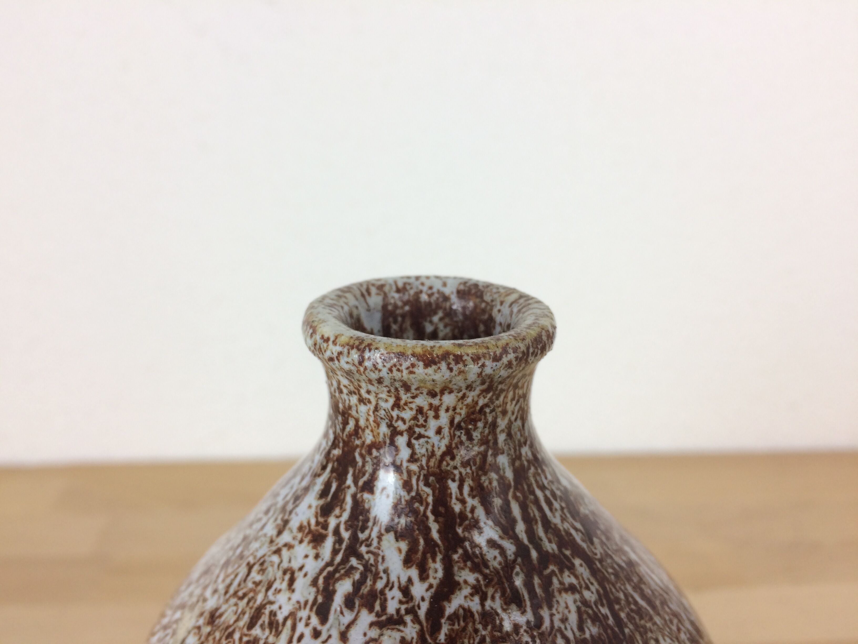 Bottle vase signed Accolay in sandstone