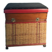 vintage fisherman's stool? wicker, useful and decorative.