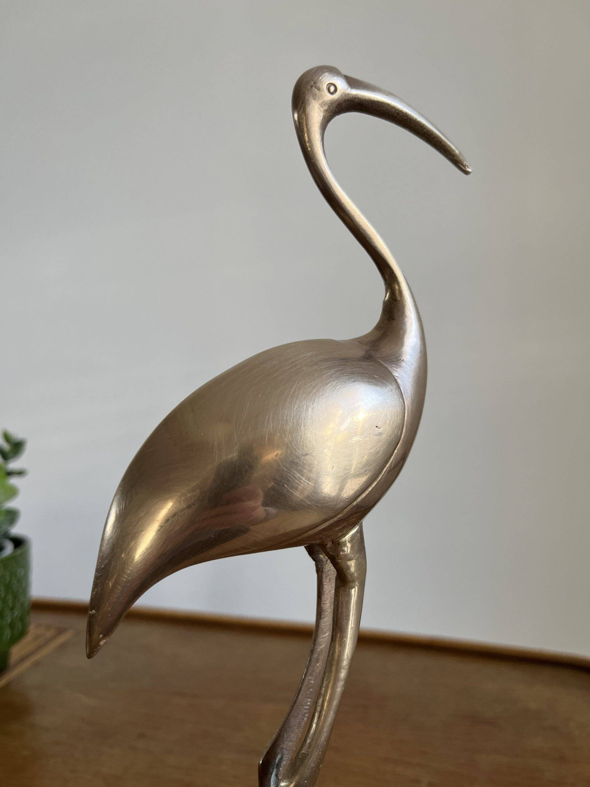 Vintage solid brass ibis