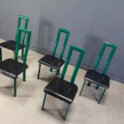Italian Model Regia Dining Chairs by Antonello Mosca for Ycami, 1980s, set of 5