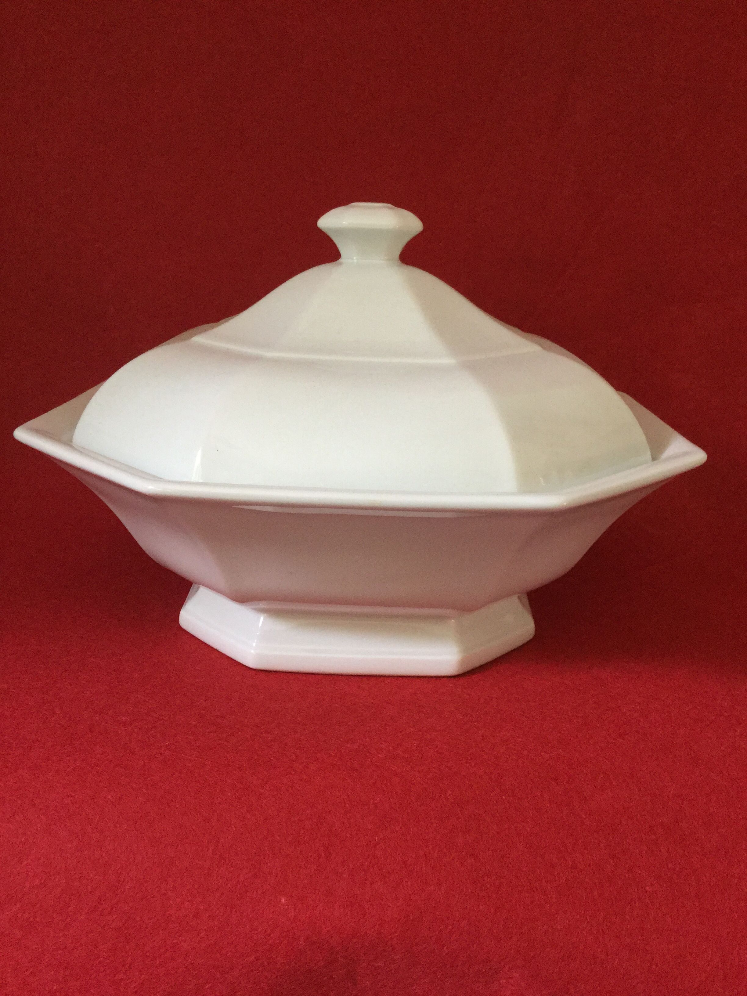 White porcelain soup dish