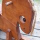 Rocking horse in raw and glazed wood