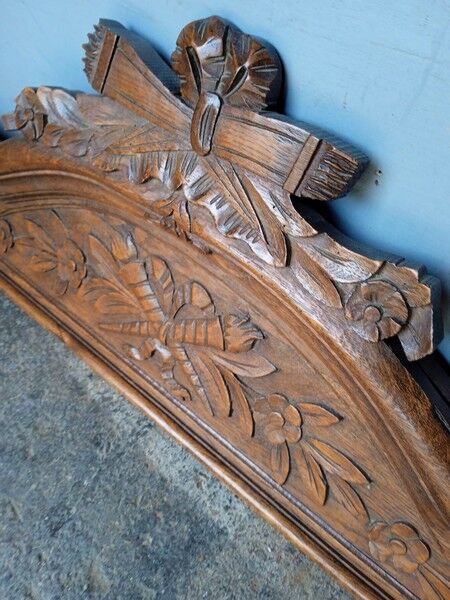 Fronton boiserie bois sculpté style Louis XVI ep XIXem