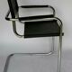 Tubular pietement leather armchair 1980