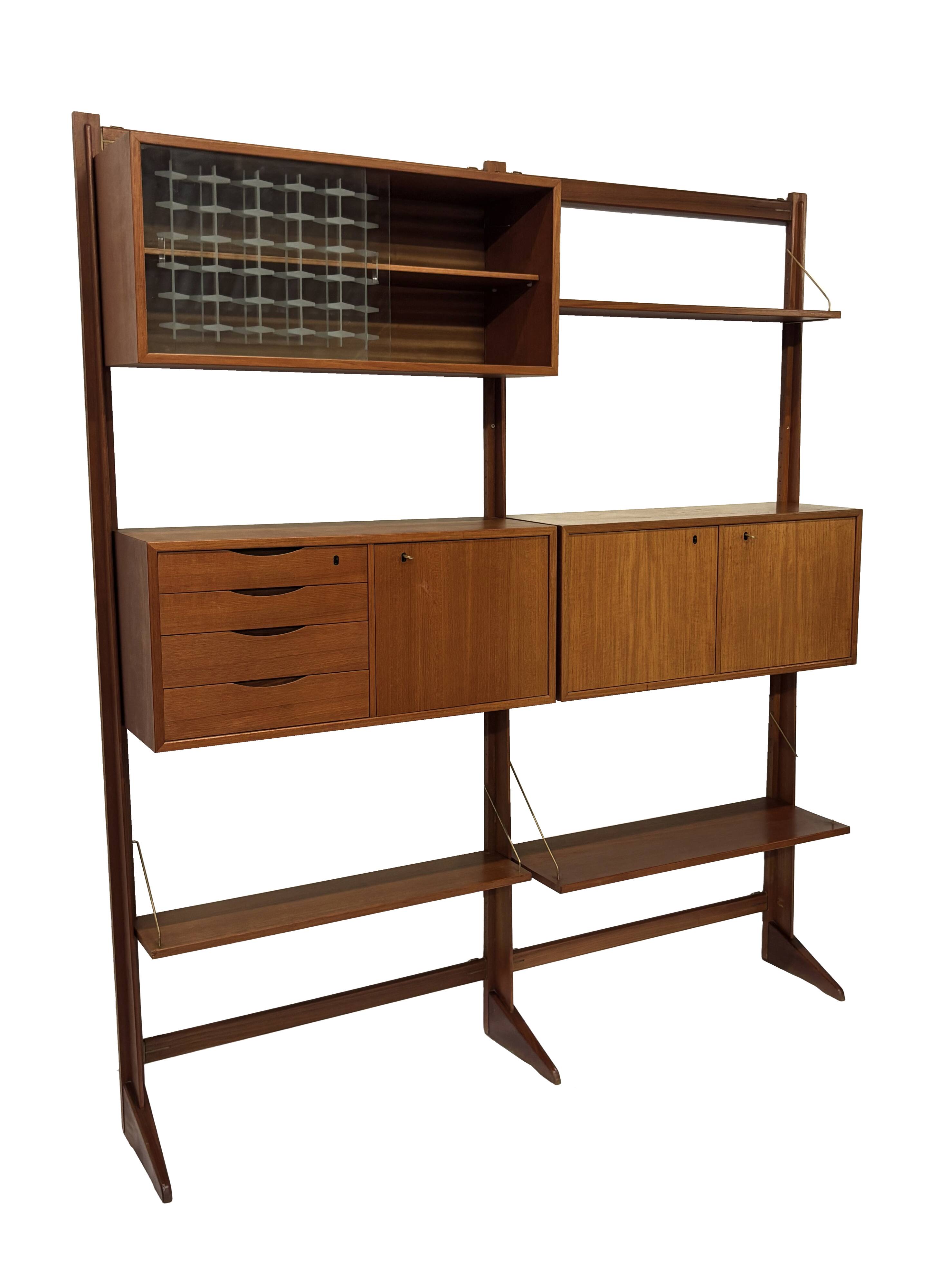 Vintage freestanding wall system Torbjorn Afdal 60's Scandinavian Design