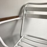 White metal chair