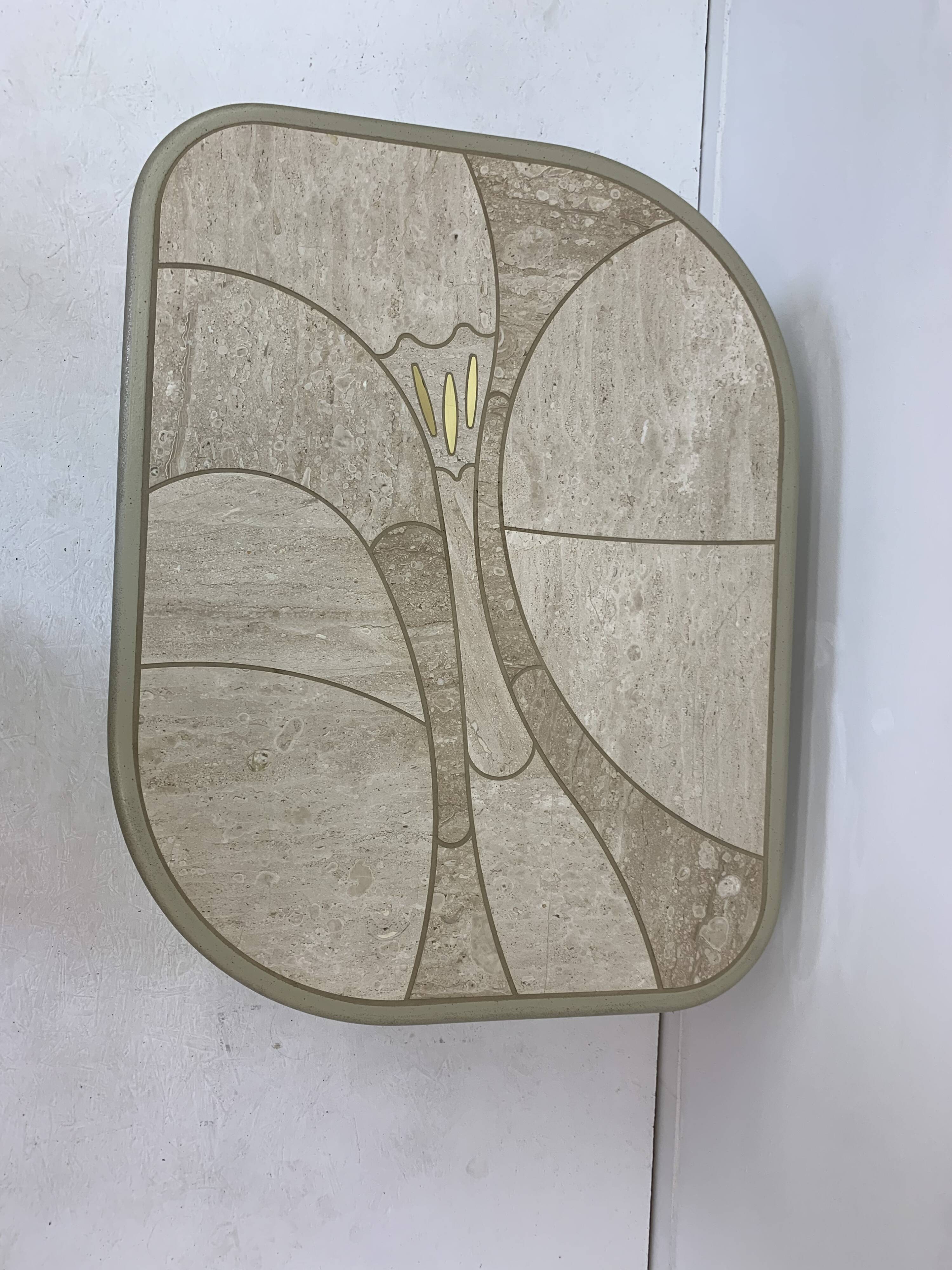 Mid-century design travertine coffee table, 1970’s