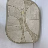 Table basse en travertin design milieu du siècle, années 1970