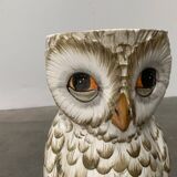 Vintage Italian ceramic owl umbrella stand