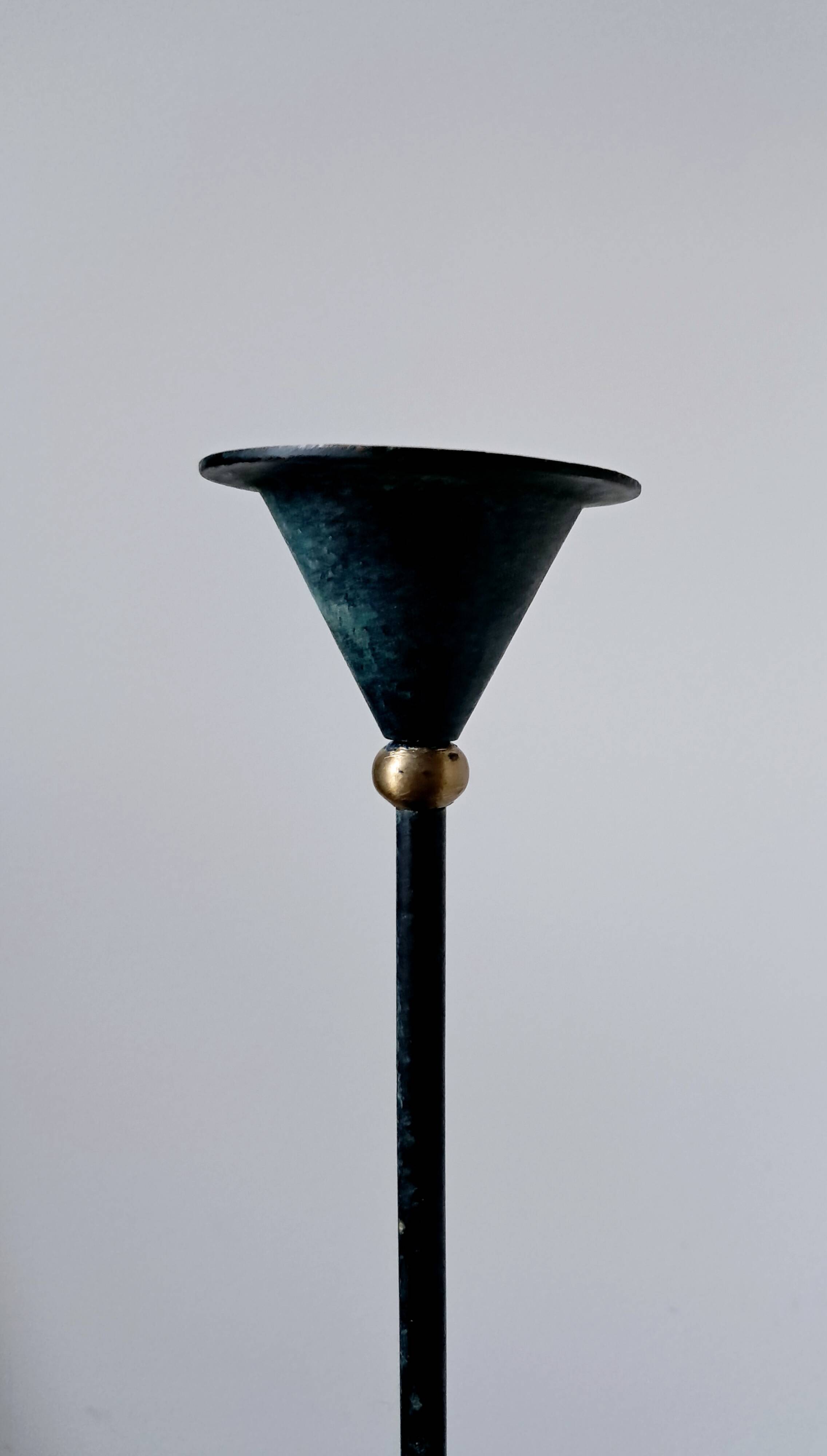 Metal candle holder. Christian de Beaumont
