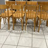 Set of 8 vintage 1960s bistro chairs