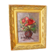 Oil on still-life canvas bouquet of flowers by Anfrey-Monin