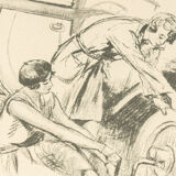 L'Automobile et la Femme, Heliogravure on Paper, 82 x 38 cm