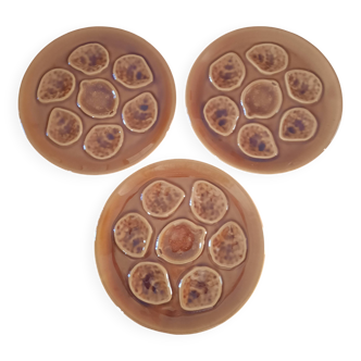 3 assiettes à coquillages