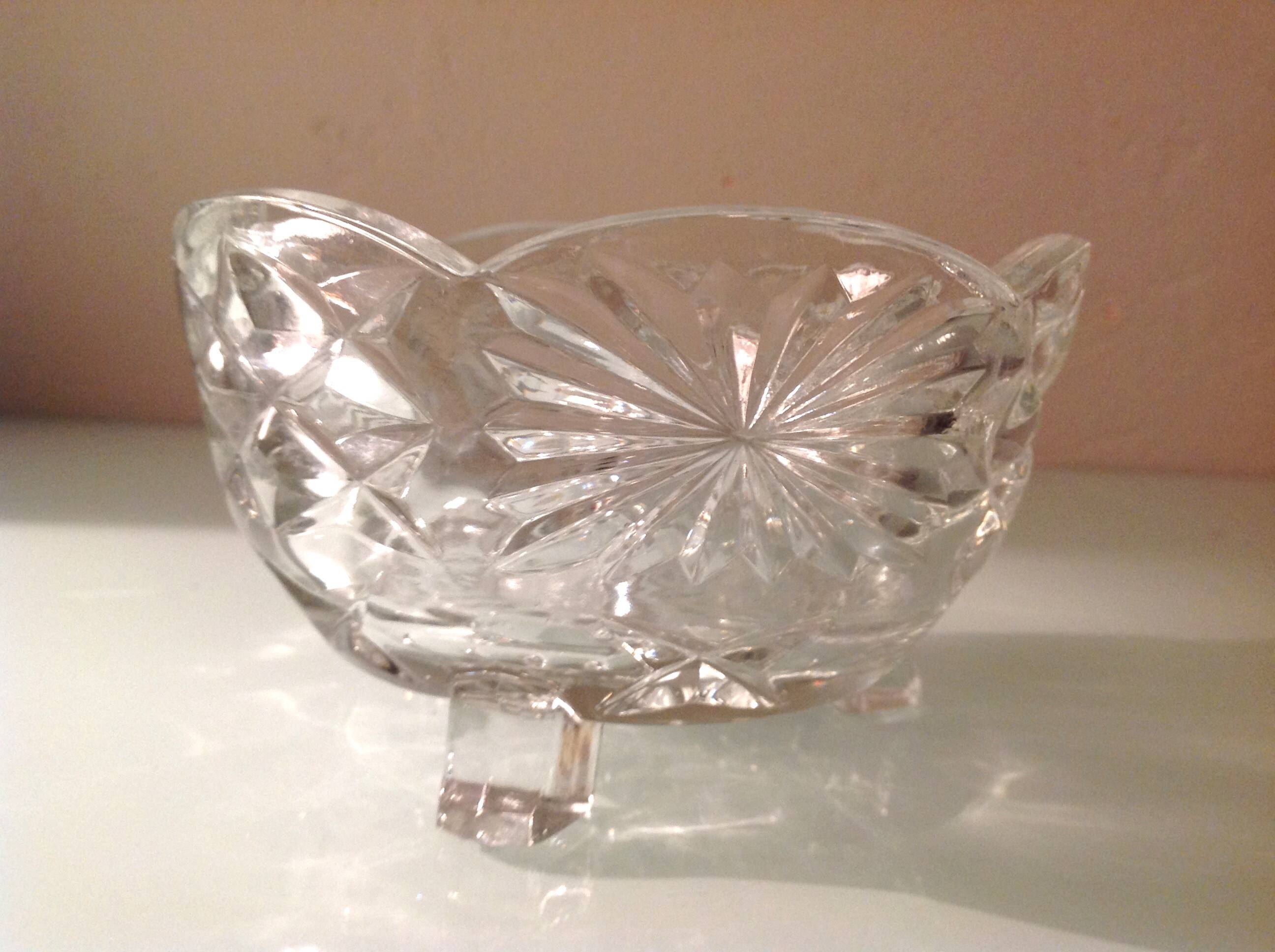 Cut glass pocket empty / vintage 60s-70s