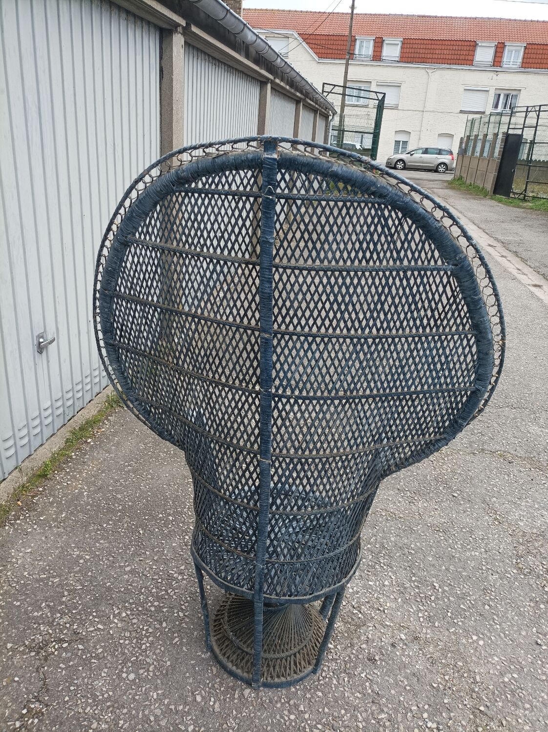 Armchair Emmanuelle wicker vintage rattan