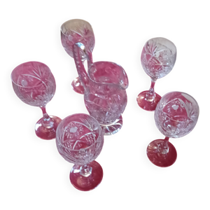 Verres à vin et pichet - cristal