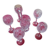 Verres à vin et pichet en cristal taillé Baccarat
