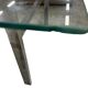 XL vintage coffee table in glass and chrome