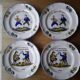 Set of 4 speaking plates in Saint Clement porcelain