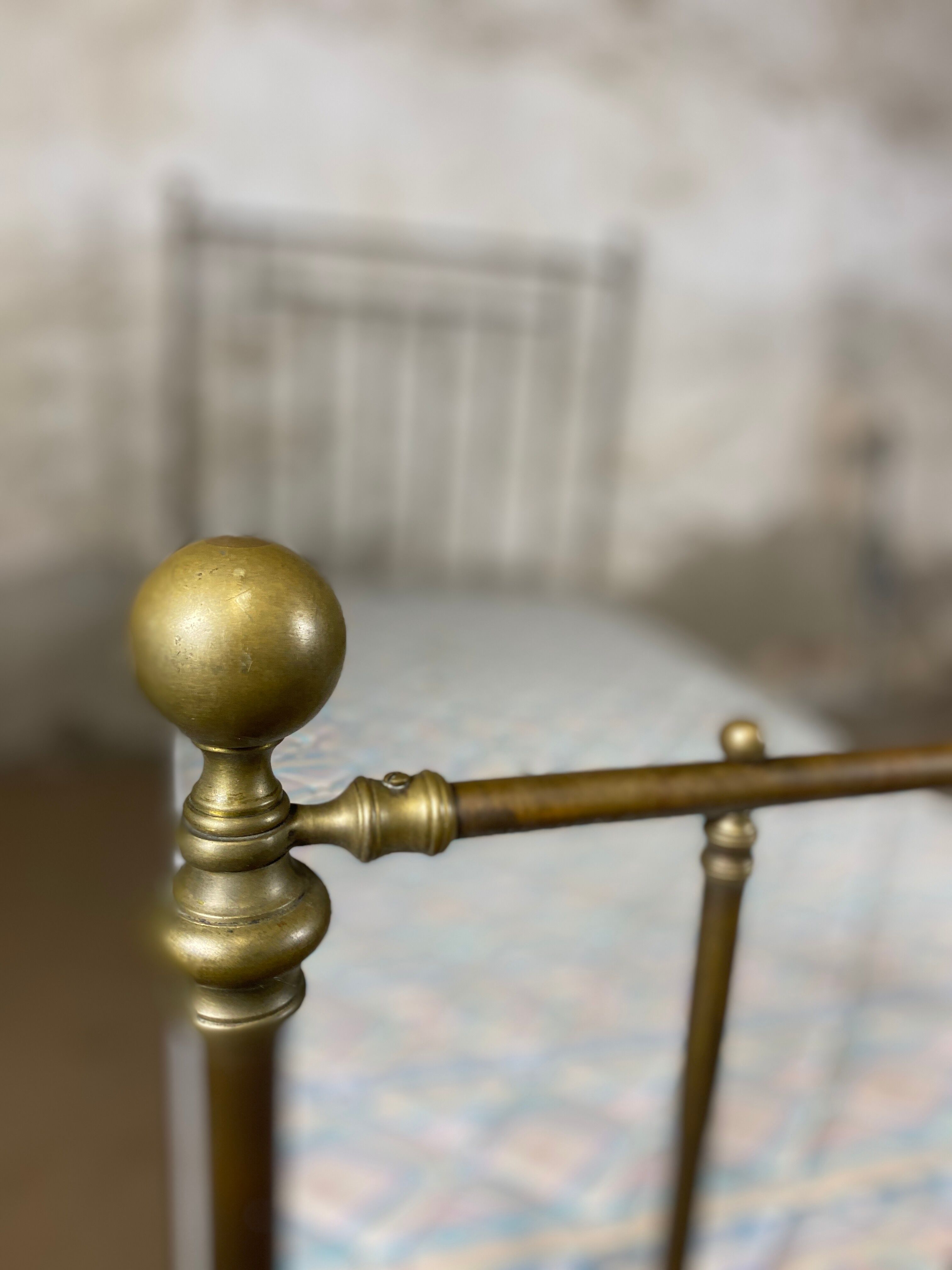 Wrought iron bed with bars