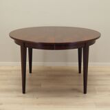 Round rosewood table, Danish design, 1970s, manufacturer: Omann Jun