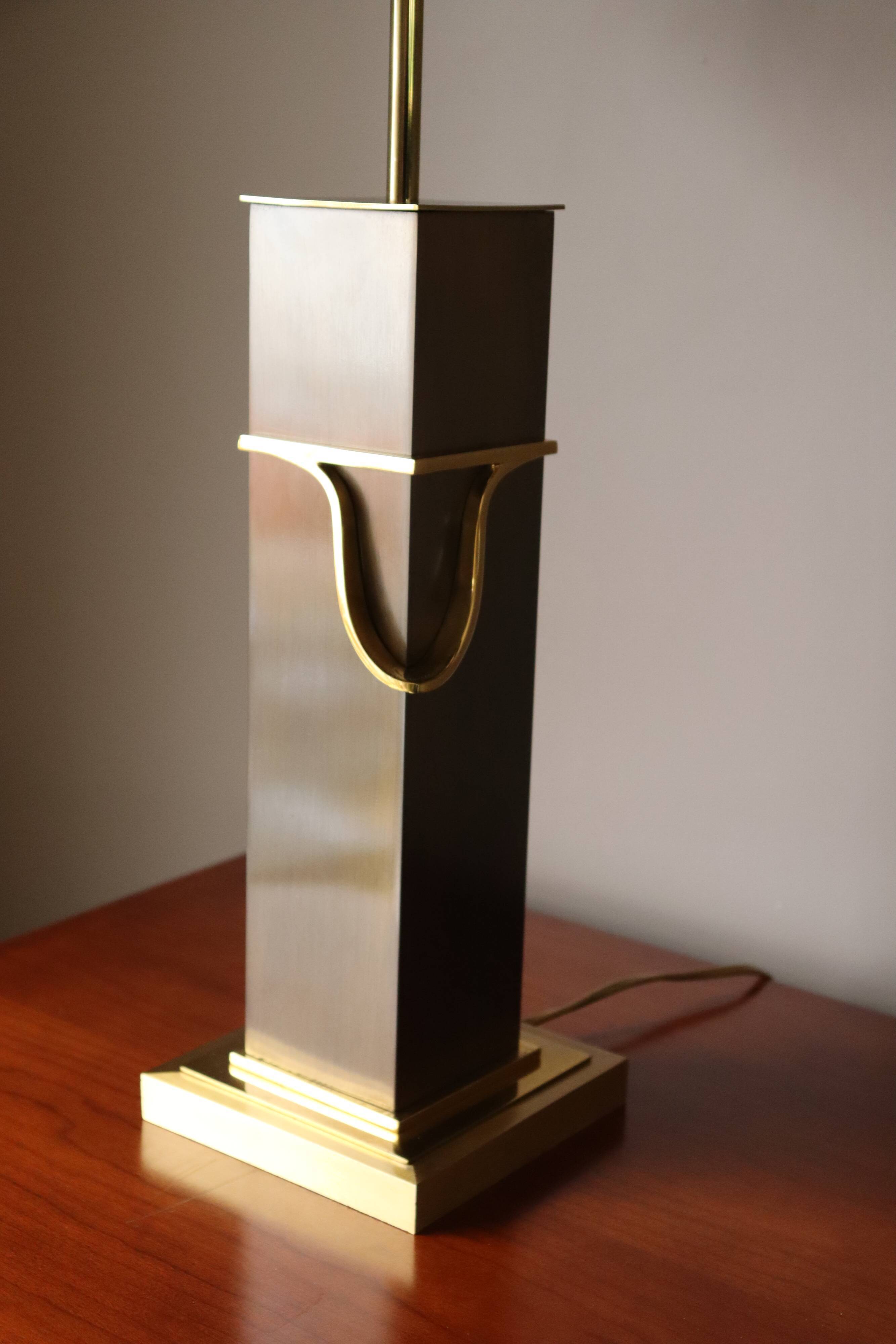 Hollywood Regency Brass Table Lamp