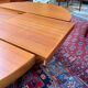 Baumann round teak table, vintage 1970s, Roche Bobois