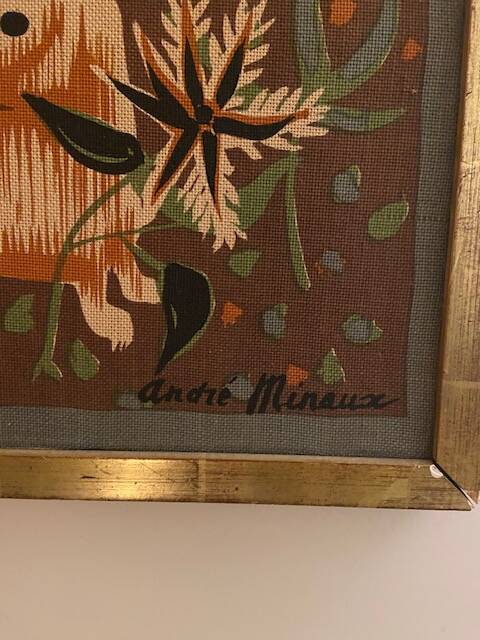 Tapisserie verte andre minaux