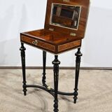 Small Living Room Table in Rosewood and Amboyna Burl, Louis XVI style, Napoleon III period – Mili