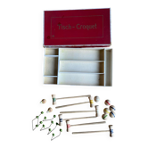 Jeu de croquet de table en bois ancien