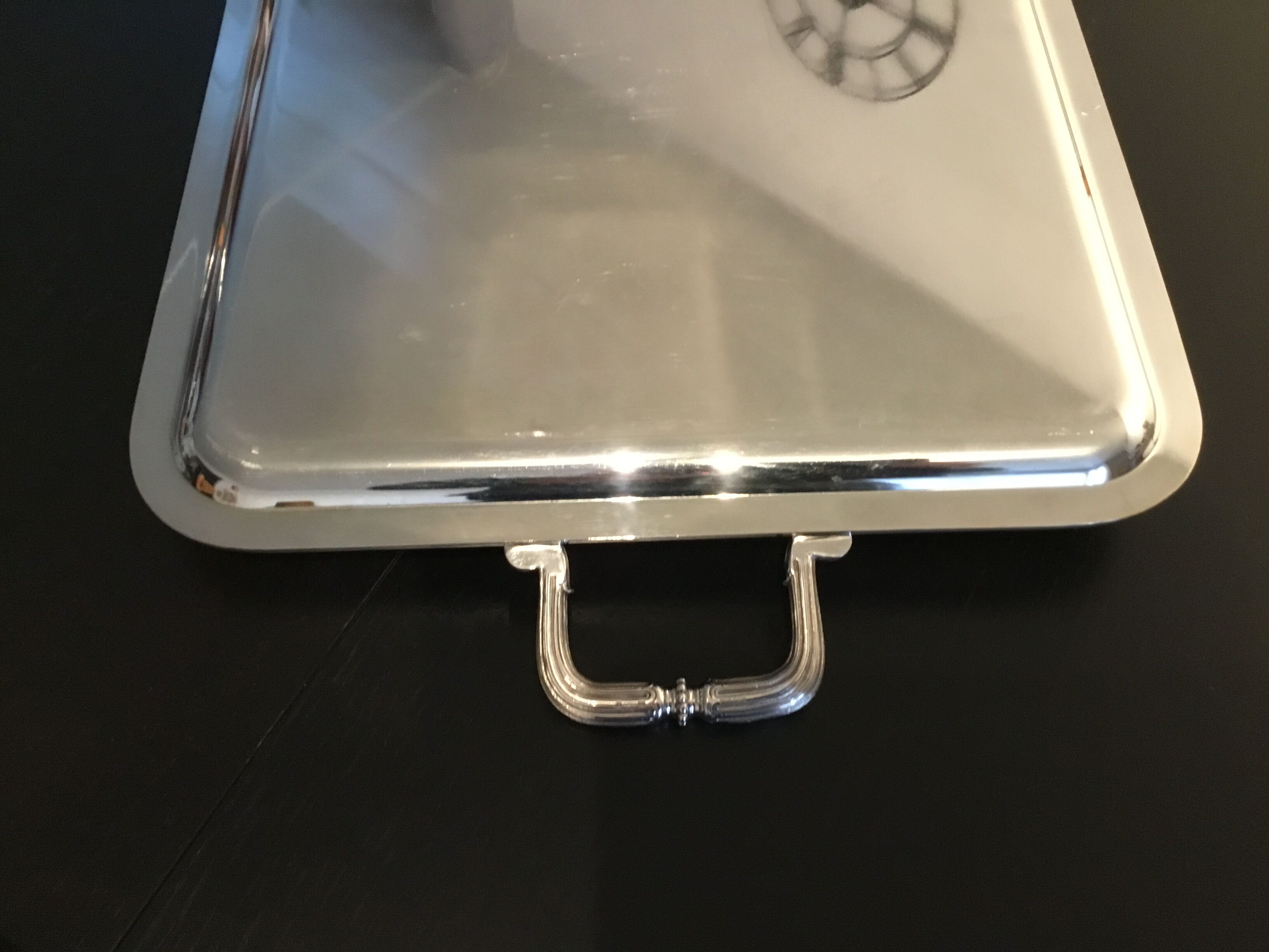 Christofle plate in silver metal