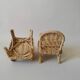Garden furniture in miniature rattan for doll or decoration