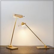 Pair of vintage articulated brass desk lamps - Stéphane Davidts, Belgium
