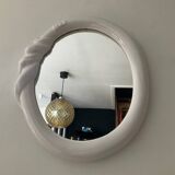 Vintage glazed ceramic mirror from the 70s