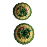 Majolica earthenware dessert plates Sarreguemines