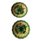 Majolica earthenware dessert plates Sarreguemines