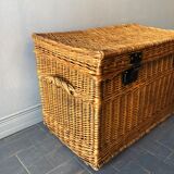 Old rattan trunk