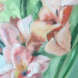 Painting "Bouquet of Pink Glaïeuls of the Garden" Flowers