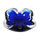 1960s Astonishing Blue Ashtray/Vide Poche Designed By Flavio Poli for Seguso