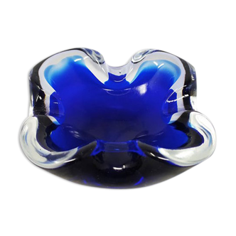 1960s Astonishing Blue Ashtray/Vide Poche Designed By Flavio Poli for Seguso