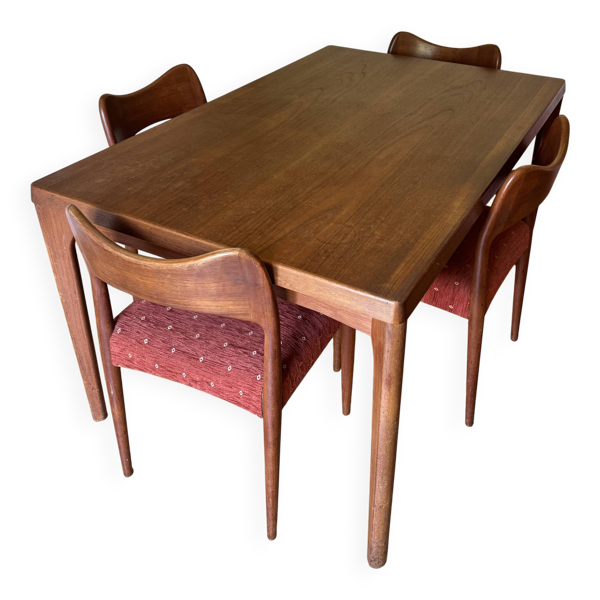Table et chaises salle à manger,par Henning Kjaernulf pour Vejle Stole