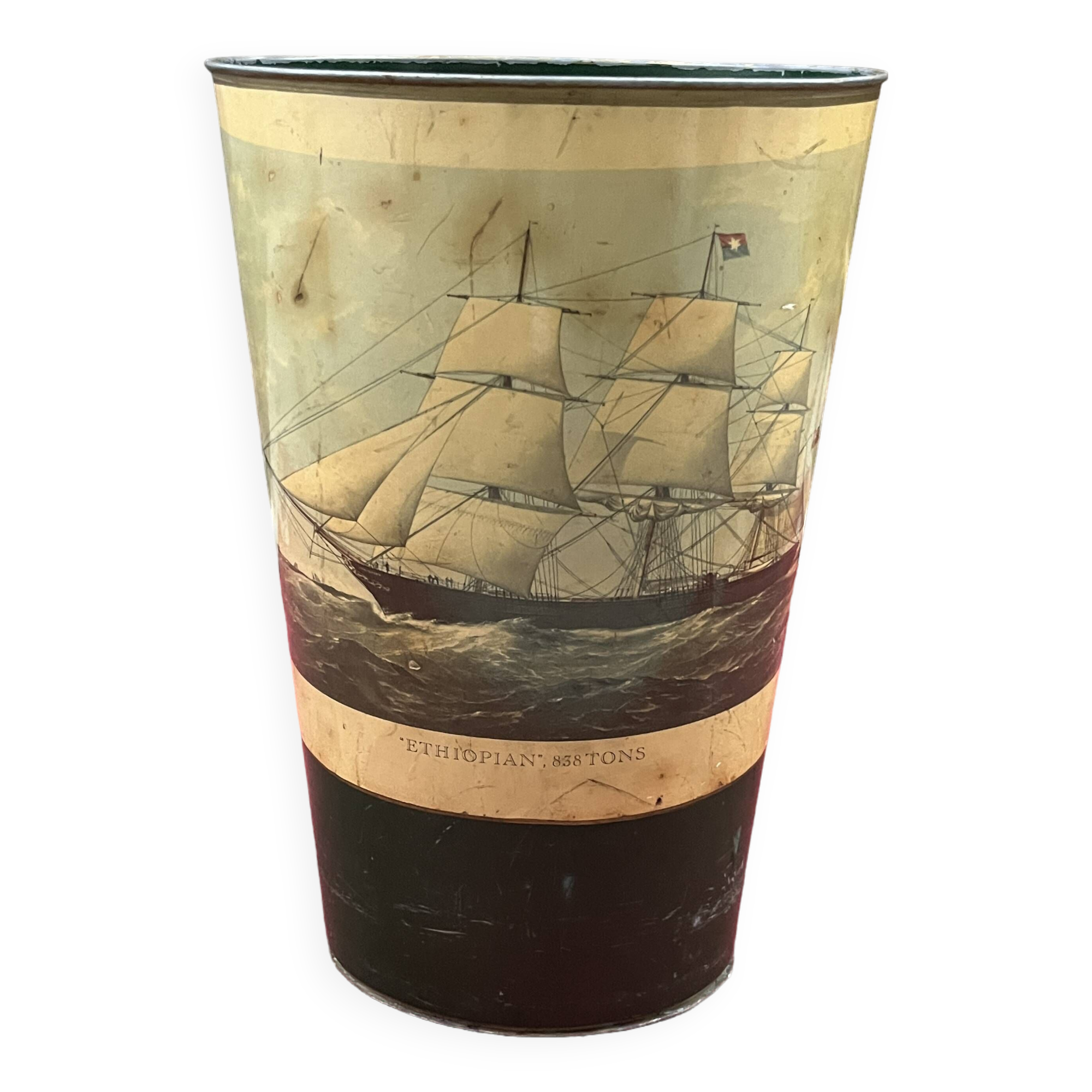 Old office wastebasket