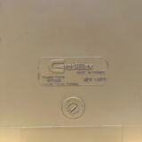 Duo of vintage Grofilex child kindergarten chairs yellow plastic