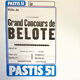 Affiche “ concours de belote “