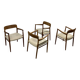 4 x fauteuils Niels Otto Møller / Modèle 56