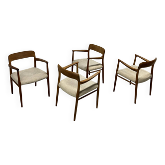 4 x Niels Otto Møller armchairs / Model 56