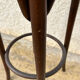 Tabouret de bar vintage en bois & cannage