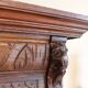 Oak mirror, Renaissance style, 20th century.
